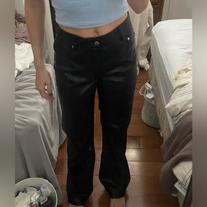 Zara Faux Leather Straight Pant